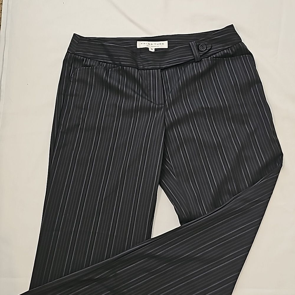 Trina turk striped wideleg pants size 6